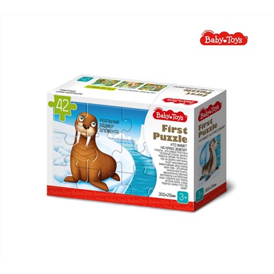 Пазл First Puzzle «Кто живет на краю земли» 42 элемента