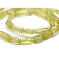 Бусы из Гелиодора цилиндр 5*10мм, 48см, 18,3г