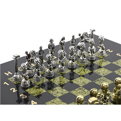 Шахматы подарочные с металлическими фигурами "Атлас", 250*250мм