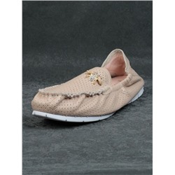 D310X LIGHT BEIGE Мокасины женские (натуральная кожа) размер 36