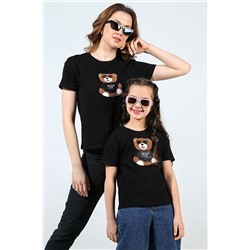 ФЖ-004 Ассорти-2 черн мишка Футболка женская (42-52)