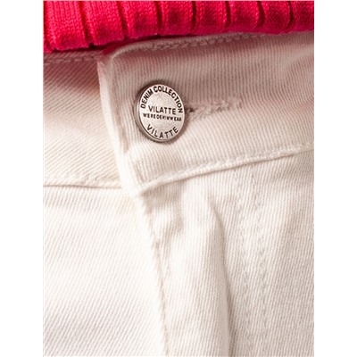 Укороченные джинсы из эластичного денима