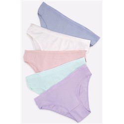 Женские трусы-слипы в рубчик 5шт. Happyfox