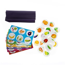 Лото с пластиковыми фишками «Овощи и фрукты»