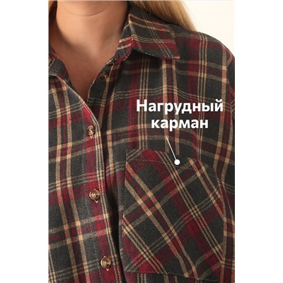 Рубашка женская в клетку Happyfox