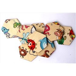 Пазл деревянный «Занимательные соты»