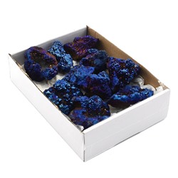 Кристаллическое образование кварца тонированного в коробочке 180*125*45мм