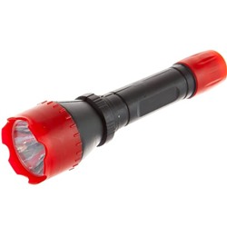 Фонарик на батарейках ULTRA FLASH 6102-ТН (1LED,2*R6, 1режим) красный