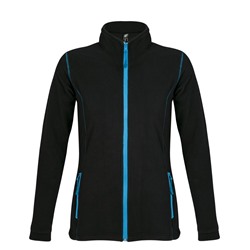 Куртка женская NOVA WOMEN 200, черная с ярко-голубым