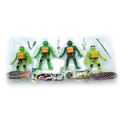 19 Супергерои. Ниндзя (4 героя) на скейтбордах 47*19см /короб. YK5990-9А АКЦИЯ! СКИДКА 35%