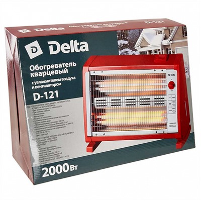 Обогреватель кварцевый 2000 Вт DELTA D-121 с увлажнителем и вентилятором