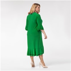 Платье, трикотаж, зеленый