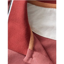 Лонгслив из фактурного трикотажа с плетеным воротником поло с застежкой на пуговицы