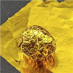 Фольга оберточная для конфет Золотая 10*10 см, 100 шт