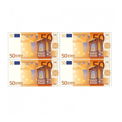Евро большие, картинка на вафельной бумаге 20*30 см