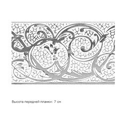 Бленда "Орхидея" серебро светло-серый