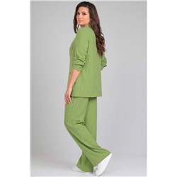 LeNata 32223 на-зеленом-полоска, Брюки,  Жакет,  Джемпер