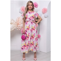 Платье "Кейтлин" (акварель/цветы) П5828