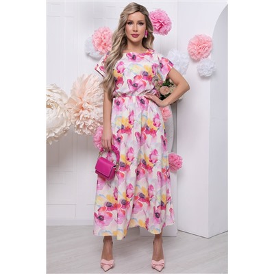 Платье "Кейтлин" (акварель/цветы) П5828