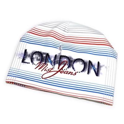 Шапка женская со стразами "London" (white)