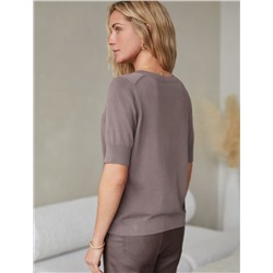 Джемпер тонкой вязки из вискозы с нейлоном