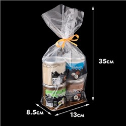 Пакет прозрачный с жестким дном, 13*8,5 см, высота 35 см