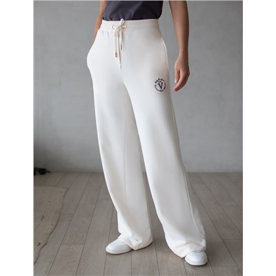 Прямые брюки из петельчатого футера-трехнитки