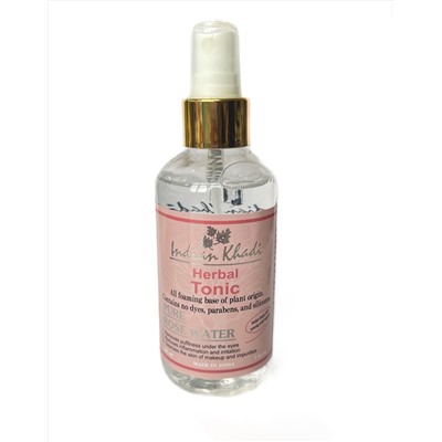 Herbal Tonic ROSE WATER, Indian Khadi (Натуральный тоник РОЗОВАЯ ВОДА, Индиан Кхади), 200 мл.