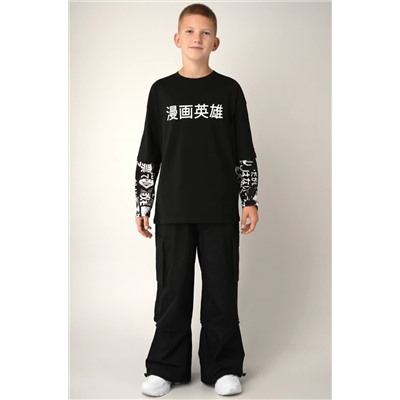 Детский лонгслив с двойным рукавом Happyfox