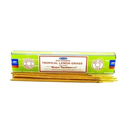 Nag Champa TROPICAL LEMON GRASS Incense, Satya (Благовония НАГ ЧАМПА ТРОПИЧЕСКИЙ ЛЕМОНГРАСС, Сатья), 15 г.