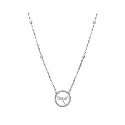 Колье из серебра куб.циркон., ТФК-99
