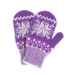 Варежки детские "Снежинка" 3 цвета 0804-32