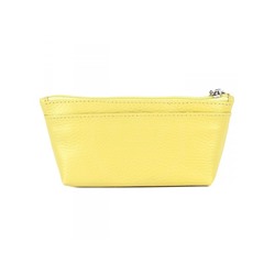 Косметичка Premier-F-93 натуральная кожа (1 отдел),  желтый флотер (321)  193704