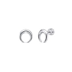 Серьги из серебра без вставки, В10-1487