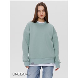 Женский свитшот оверсайз из футера с начесом Lingeamo мятный ВК-23 (25)