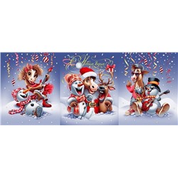 К-т полотенец "Конфетти" 50*60 см. - 3 шт. вафля хлопок 100%