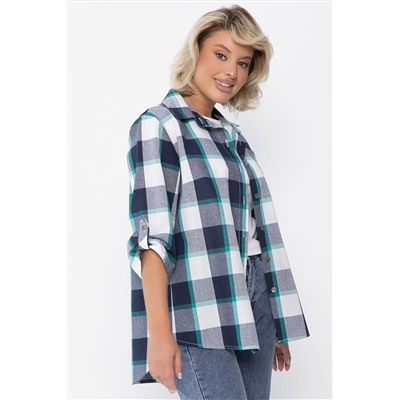 Рубашка Аланта (бело-синяя) Б14035-18М