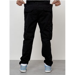 Джинсы карго мужские большого размера черного цвета 2416Ch