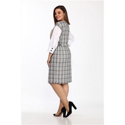 Lady Style Classic 2383 белый_серый, Платье