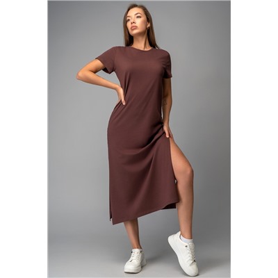 Однотонное женское платье-футболка Happyfox