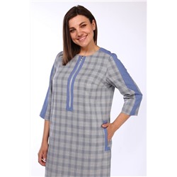 Lady Style Classic 1503 синий_с_серым, Платье