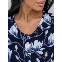 Халат женский Текс-Плюс, цвет синий белый