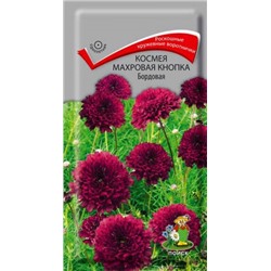 Цв.Космея Махровая кнопка Бордовая (Поиск) 0,1г
