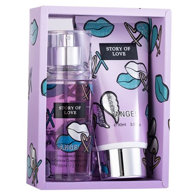 Набор парфюмированный спрей + лосьон для тела ANGEL (Фиолетовый) 88 мл. + 90 мл.