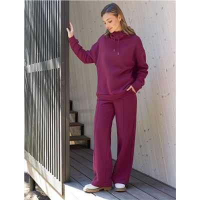 Худи среднего объема из футера трехнитики c начесом