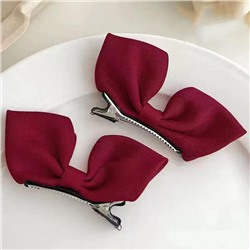 Заколки-бантики для волос на зажиме 2 штуки, Размер 5 см.