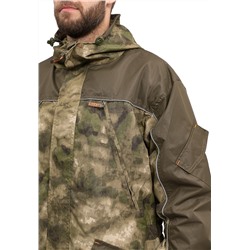 Костюм "ГЕРКОН-ЛЕТО" куртка/брюки, цвет: кмф "Облака зеленый"/олива, ткань: Кошачий глаз/Таслан