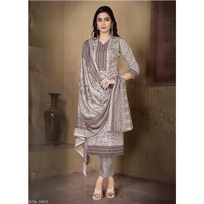 PAKIZAA Long Kurti Suit - Купон для пошива костюма, цвет СЕРЫЙ (отрез ткани для пошива Длинной туники (курты), штанов и накидки), Shiv Gori, 1 шт.