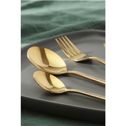 Набор столовых приборов из нержавеющей стали Magistro «Сакура», 4 предмета, цвет золотой