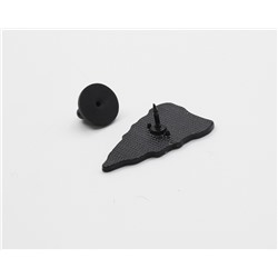 Металлический значок "Пицца череп 1" Ш*В: 1.9*3 см